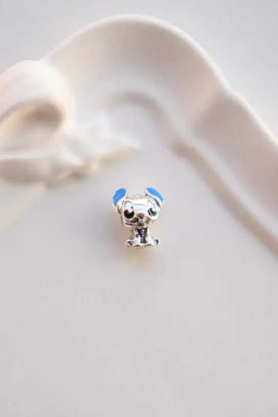 Klipsli Bileklik Gümüş Stitch Charm