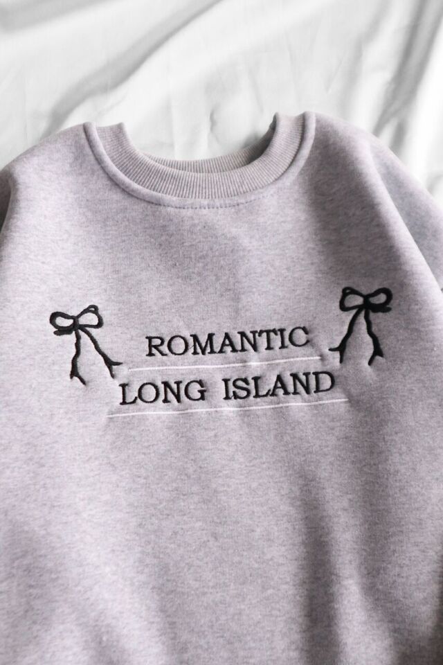 Gri Romantic Long Island 3 İplik Şardonlu Sweatshirt x6