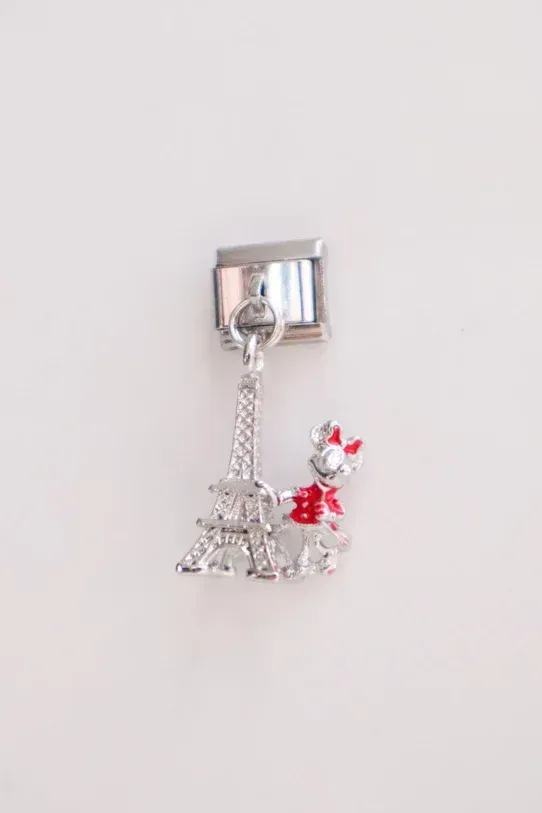 Sallantılı Eyfel Kuleli Mickey Mouse İtalyan Charm