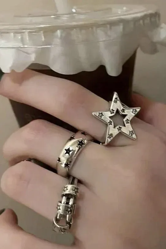 Vintage Stars 3'lü Yüzük Seti