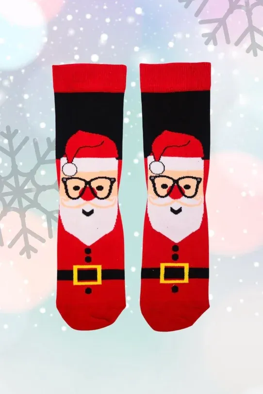 Siyah Kırmızı Noel Baba Yılbaşı Çorap