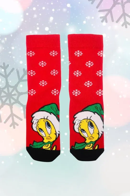 Kırmızı Tweety Yılbaşı Çorap