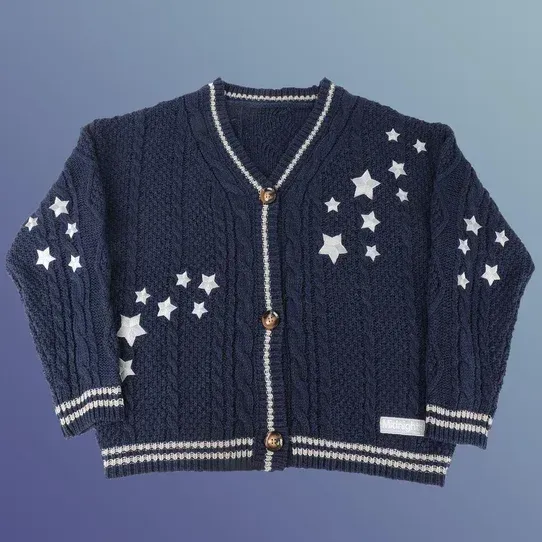Lacivert Taylor Swift Cardigan Oversize Hırka